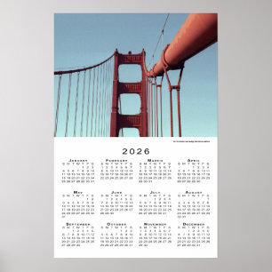 Golden Gate Bridge San Francisco 2026 Kalender Poster