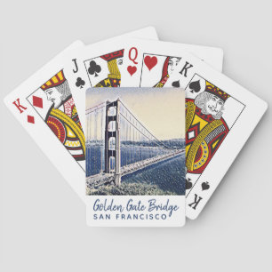 Golden Gate Bridge San Francisco Aquarell-Kunst Spielkarten