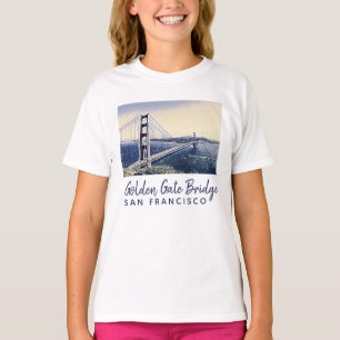 Golden Gate Bridge San Francisco Aquarell Kunst T-Shirt