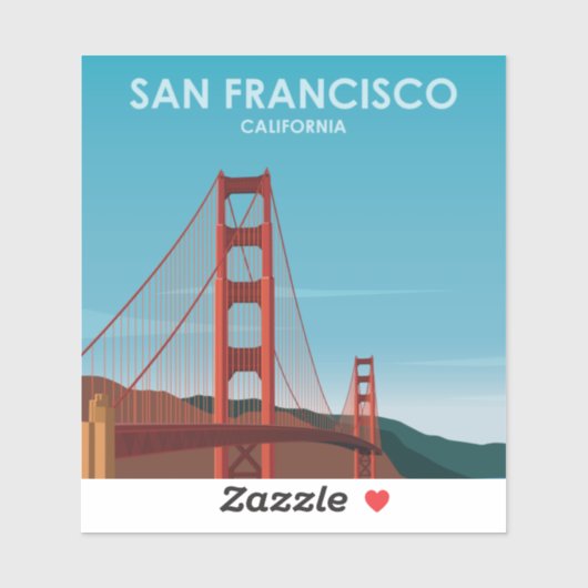 Golden Gate Bridge San Francisco Aufkleber (Blatt)