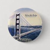 Golden Gate Bridge San Francisco Button (Vorderseite)