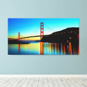 Golden Gate Bridge, San Francisco, CA at Sunset Leinwanddruck (Insitu (Holzboden))
