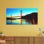 Golden Gate Bridge, San Francisco, CA at Sunset Leinwanddruck (Insitu (Wohnzimmer))