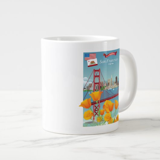 Golden Gate Bridge| San Francisco, CA Jumbo-Tasse (Vorderseite Rechts)