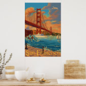 Golden Gate Bridge - San Francisco, CA Poster (Küche)