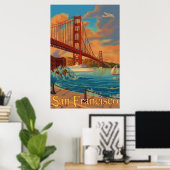 Golden Gate Bridge - San Francisco, CA Poster (Heimbüro)