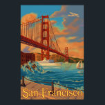 Golden Gate Bridge - San Francisco, CA Poster<br><div class="desc">Hier ist eine unserer Vintag-Style Travel Posters einer historischen Sehenswürdigkeit in San Francisco,  der Stadt an der Bucht. Alle Designs werden nach Maß gefertigt,  um Plakaten der frühen 1900er Jahre zu ähneln. Diese Kunstwerke tragen ein hohes Detail,  eine tiefe Farbe und unsere sorgfältige Aufmerksamkeit für Qualität.</div>