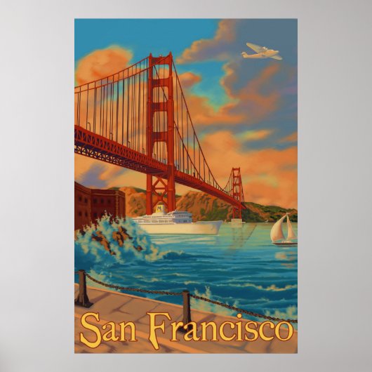 Golden Gate Bridge - San Francisco, CA Poster (Vorne)
