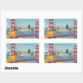 Golden Gate Bridge | San Francisco, CA Rechteckiger Aufkleber (Blatt)