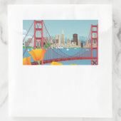 Golden Gate Bridge | San Francisco, CA Rechteckiger Aufkleber (Tasche)