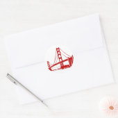 Golden Gate Bridge - San Francisco, CA Runder Aufkleber (Umschlag)