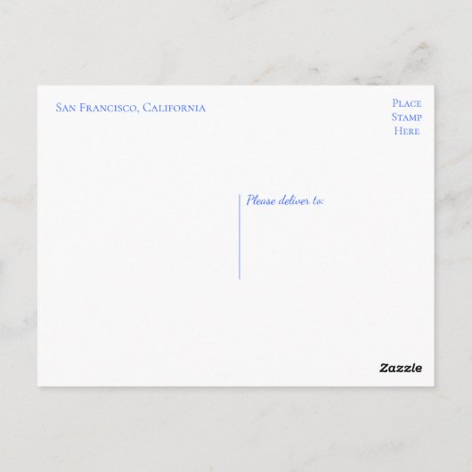 Golden Gate Bridge San Francisco California, USA Postkarte (Rückseite)