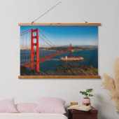 Golden Gate Bridge San Francisco California Wandteppich Mit Holzrahmen (Schlafzimmer)