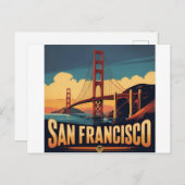 Golden Gate Bridge San Francisco Feiertagspostkarte (Vorne/Hinten)