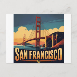 Golden Gate Bridge San Francisco Feiertagspostkarte