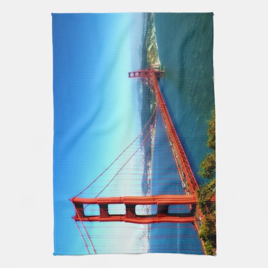 Golden Gate Bridge - San Francisco Geschirrtuch (Vertikal)