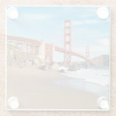 Golden gate bridge | San Francisco Glasuntersetzer (Rückseite)