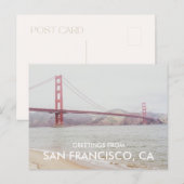 Golden Gate Bridge San Francisco Greeting Card Postkarte (Vorne/Hinten)