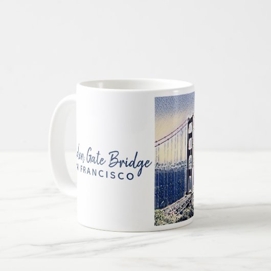 Golden Gate Bridge San Francisco Kaffeetasse (Vorderseite Links)