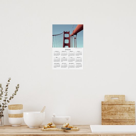 Golden Gate Bridge San Francisco - Kalender 2025 Poster (Küche)