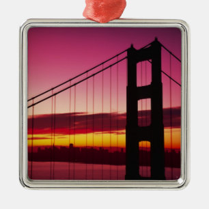 Golden Gate Bridge, San Francisco, Kalifornien, 6 Silbernes Ornament