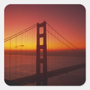 Golden Gate Bridge, San Francisco, Kalifornien, 9 Quadratischer Aufkleber