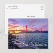 Golden Gate Bridge San Francisco, Kalifornien CA Postkarte (Vorne/Hinten)