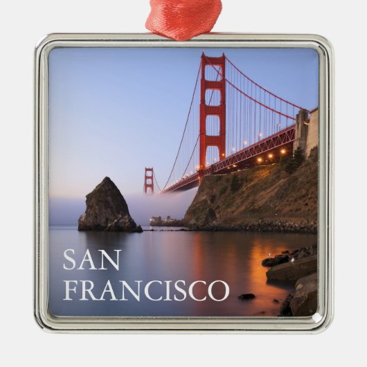 Golden Gate Bridge | San Francisco Kalifornien Ornament Aus Metall (Vorne)