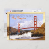 Golden Gate Bridge, San Francisco, Kalifornien Postkarte (Vorne/Hinten)