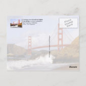 Golden Gate Bridge, San Francisco, Kalifornien Postkarte (Rückseite)