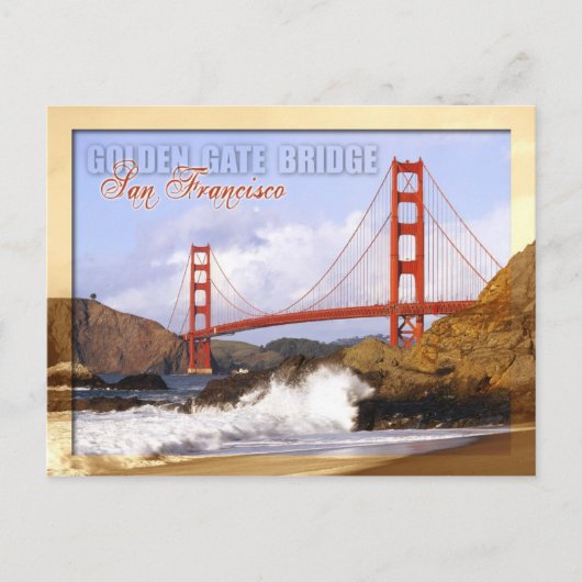 Golden Gate Bridge, San Francisco, Kalifornien Postkarte (Vorderseite)