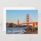 Golden Gate Bridge, San Francisco, Kalifornien Postkarte (Vorne/Hinten)