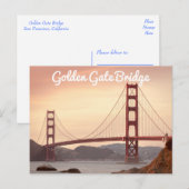 Golden Gate Bridge, San Francisco, Kalifornien, US Postkarte (Vorne/Hinten)