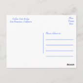 Golden Gate Bridge, San Francisco, Kalifornien, US Postkarte (Rückseite)