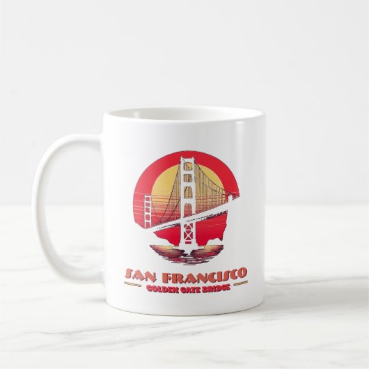 Golden Gate Bridge San Francisco Kalifornien USA Kaffeetasse (Links)
