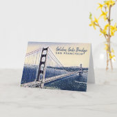 Golden Gate Bridge San Francisco Karte (Gelbe Blume)