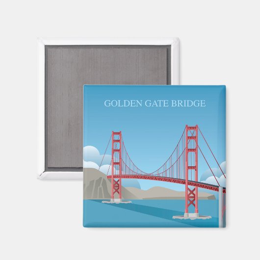 Golden Gate Bridge | San Francisco Magnet (Vorderseite/Rückseite)