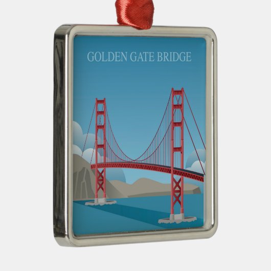 Golden gate bridge | San Francisco Ornament Aus Metall (Rechts)