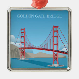 Golden gate bridge San Francisco Ornament Aus Metall
