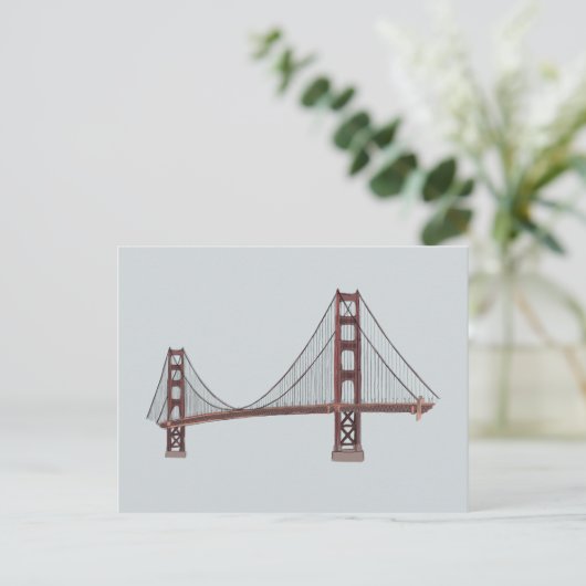 Golden Gate Bridge - San Francisco - Postcard Postkarte (Stehend Vorderseite)