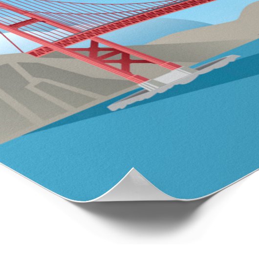 Golden Gate Bridge | San Francisco Poster (Ecke)