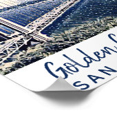 Golden Gate Bridge San Francisco Poster (Ecke)