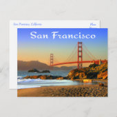 Golden Gate Bridge San Francisco Postkarte (Vorne/Hinten)