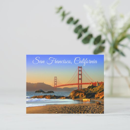 Golden Gate Bridge San Francisco Postkarte (Stehend Vorderseite)