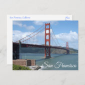 Golden Gate Bridge San Francisco Postkarte (Vorne/Hinten)