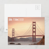 Golden Gate Bridge, San Francisco Postkarte (Vorne/Hinten)