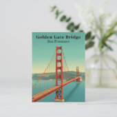 Golden Gate Bridge San Francisco Postkarte (Stehend Vorderseite)