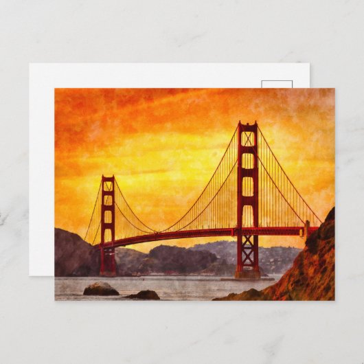 Golden Gate Bridge, San Francisco, Postkarte (Vorne/Hinten)