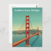 Golden Gate Bridge San Francisco Postkarte (Vorne/Hinten)