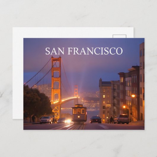 Golden Gate Bridge - San Francisco Postkarte (Vorne/Hinten)